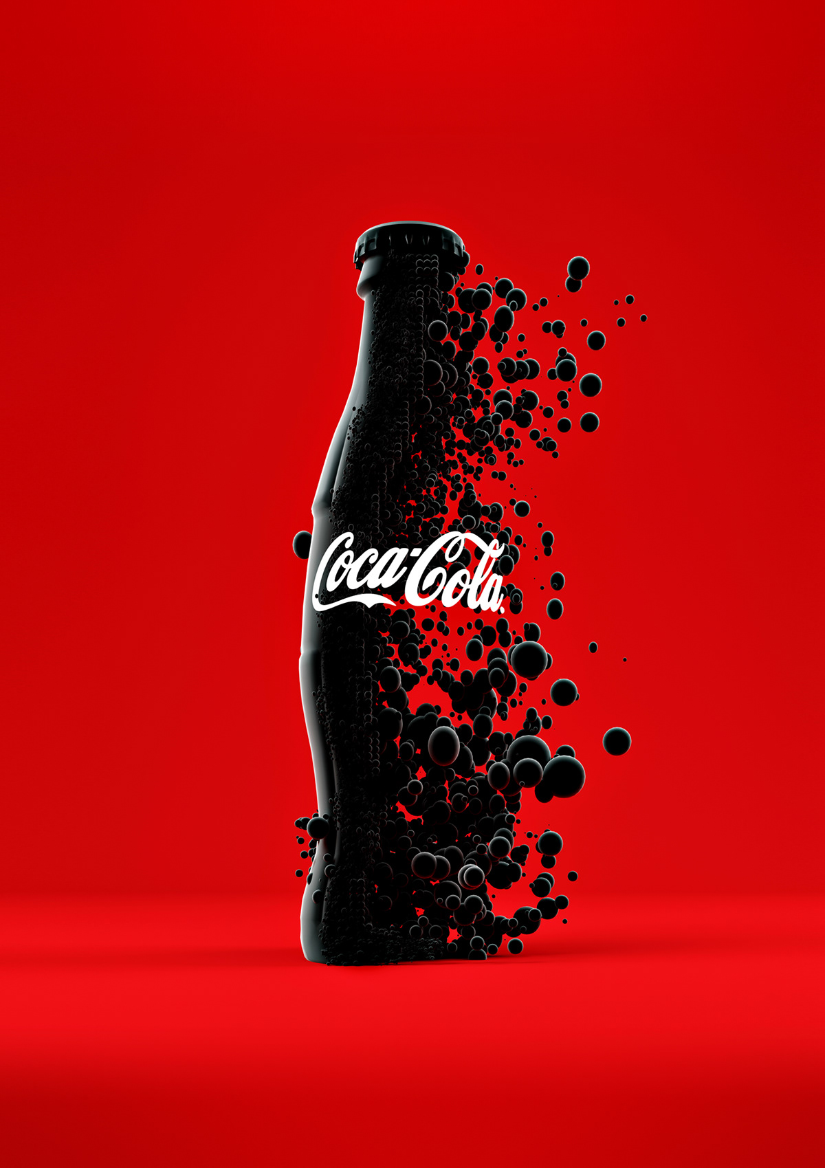 coke Coca Cola 3d Poster Poster Design bottle design coke illustration Bolder Creative brand visuals branding  3D product illustration