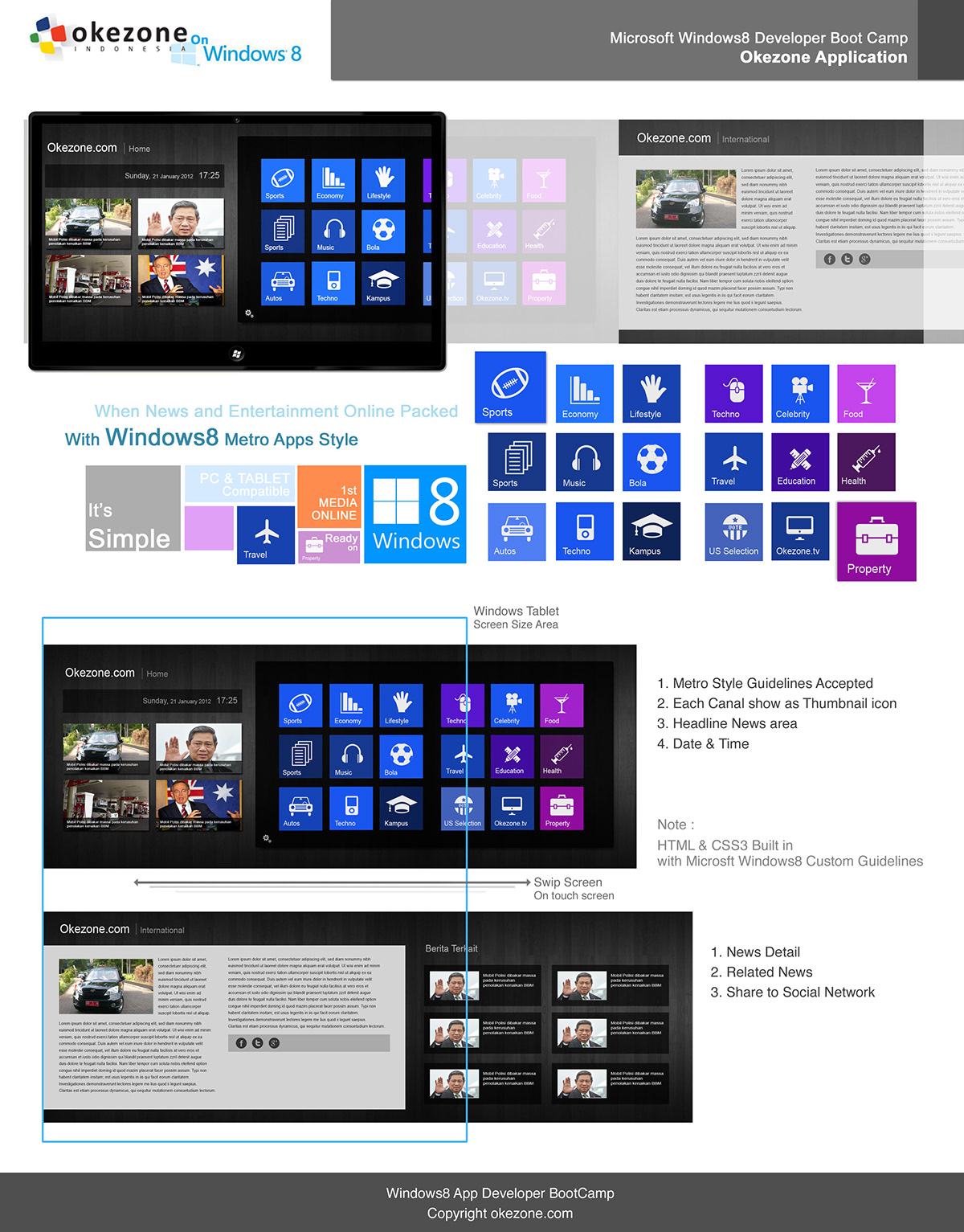 Windows8 application UI/UX Design