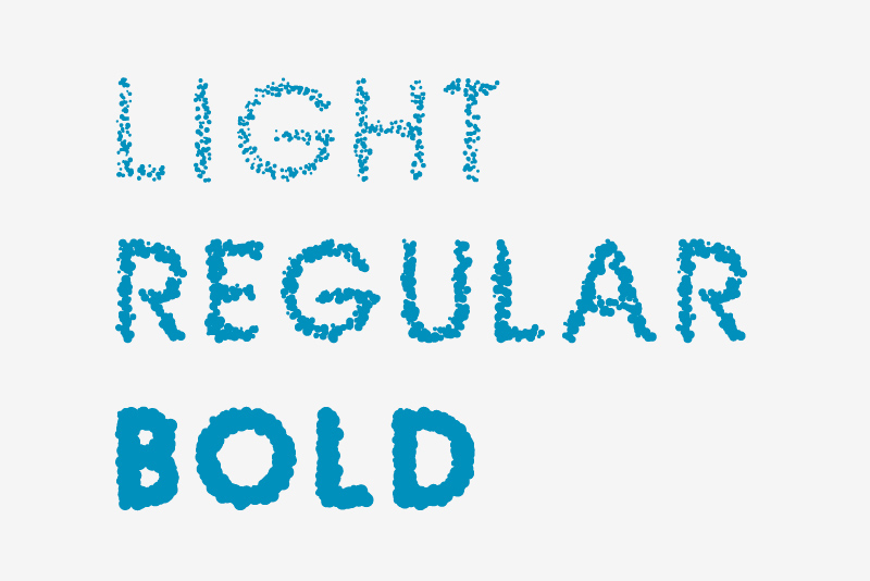 free font type random dots family regular light bold give design casual interactive