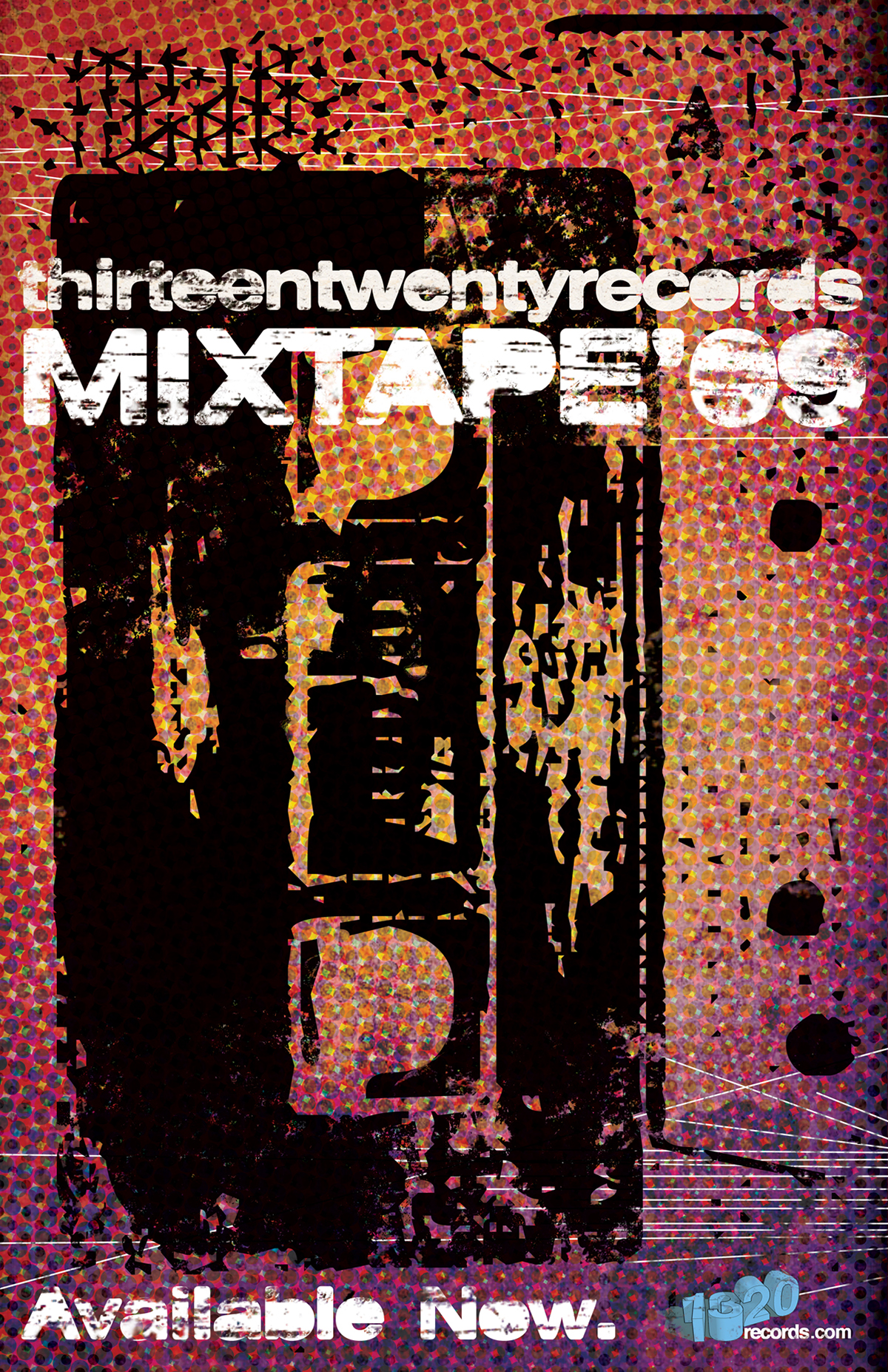 mixtape Records '09 poster Album sticker bright awesome