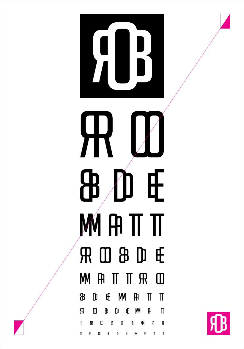 font typo crazy design CYMK black poster postcard Logotype logo logogram logographic quadricromia alphabet