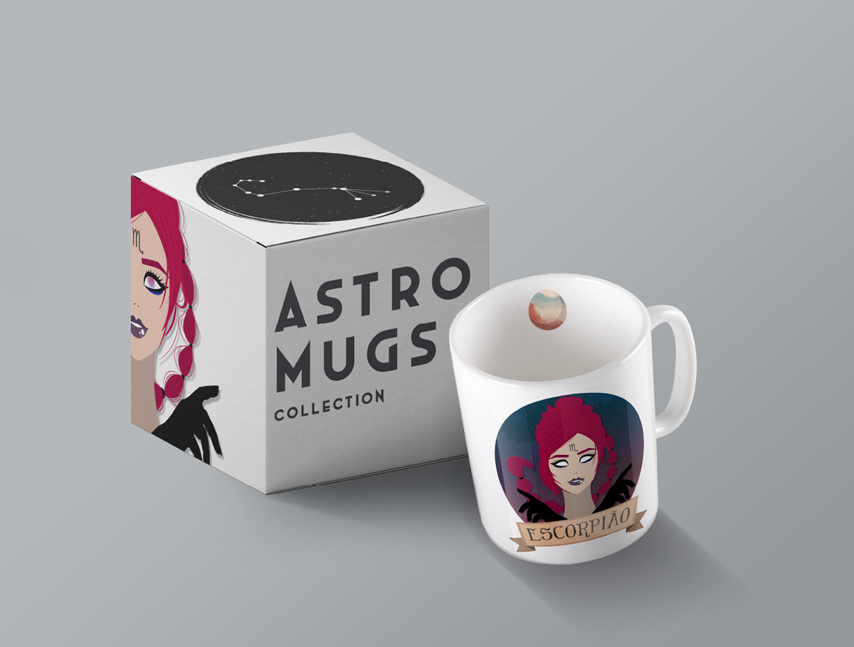 artdesign Astrology digitalart ILLUSTRATION  Mockup Mugs vector zodiac