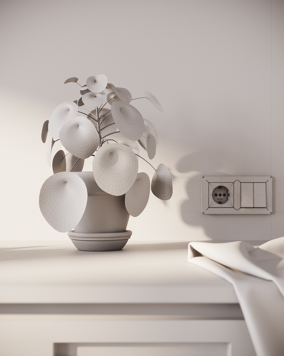 3D 3ds max CGI corona render  houseplant visualization