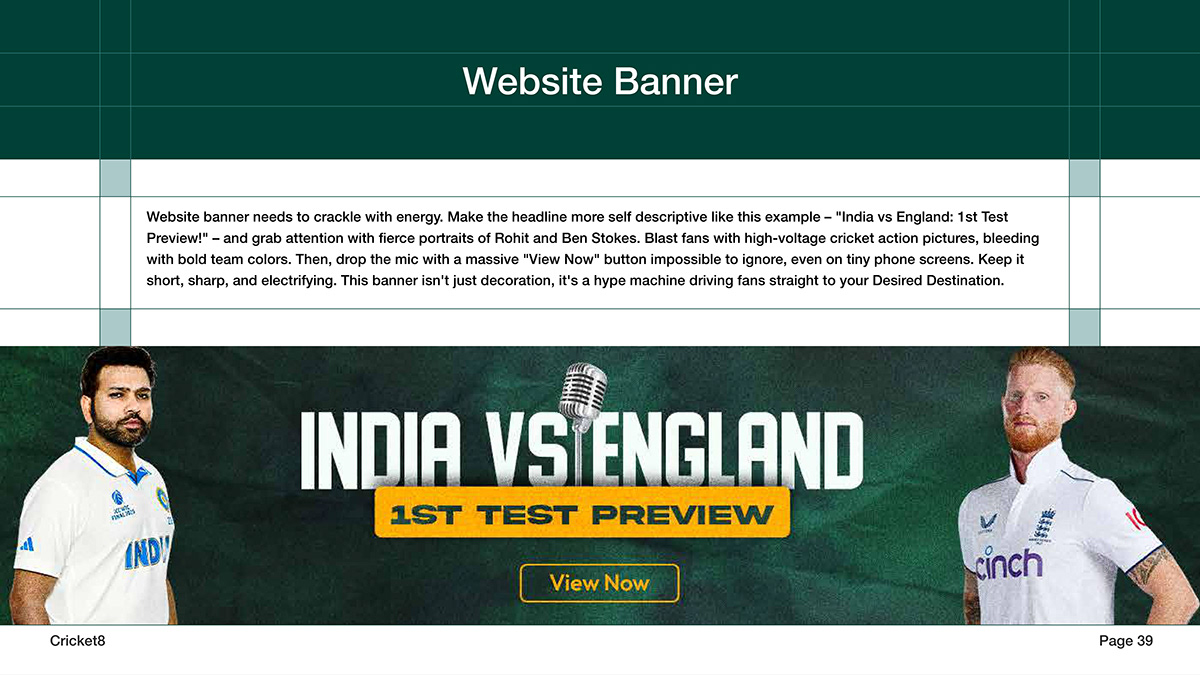 Cricket8 Brand Guideline | arifuxd