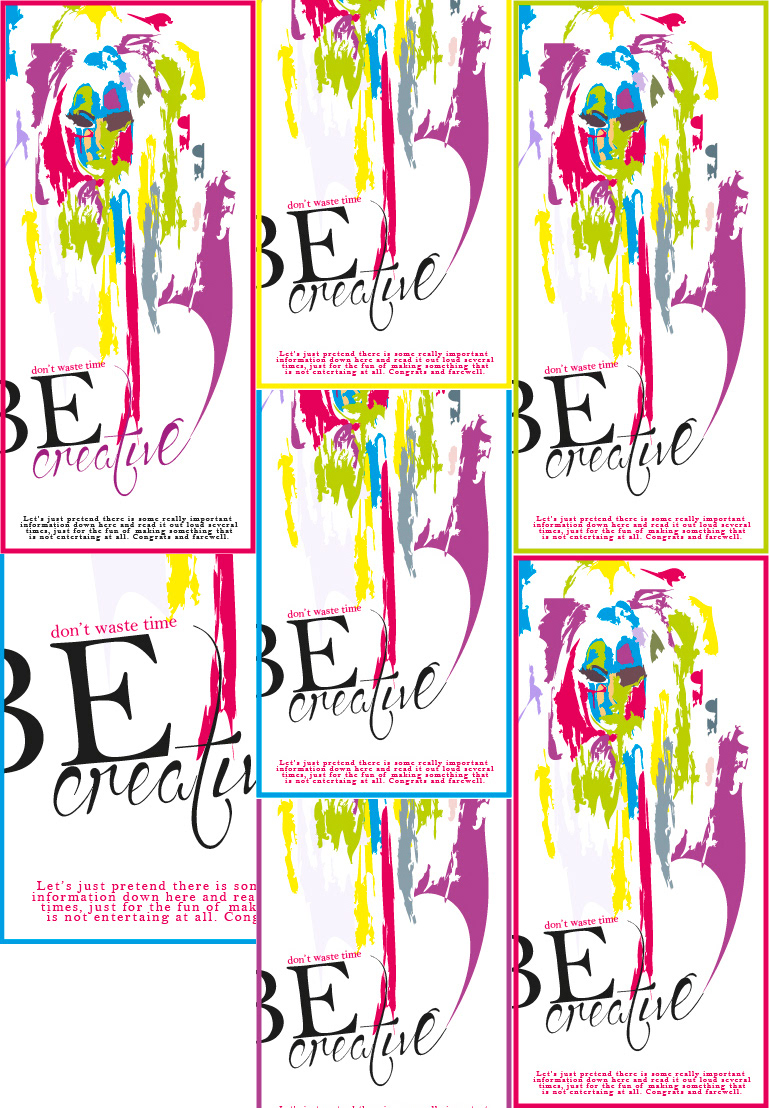 creative woman abstract colorful poster ad