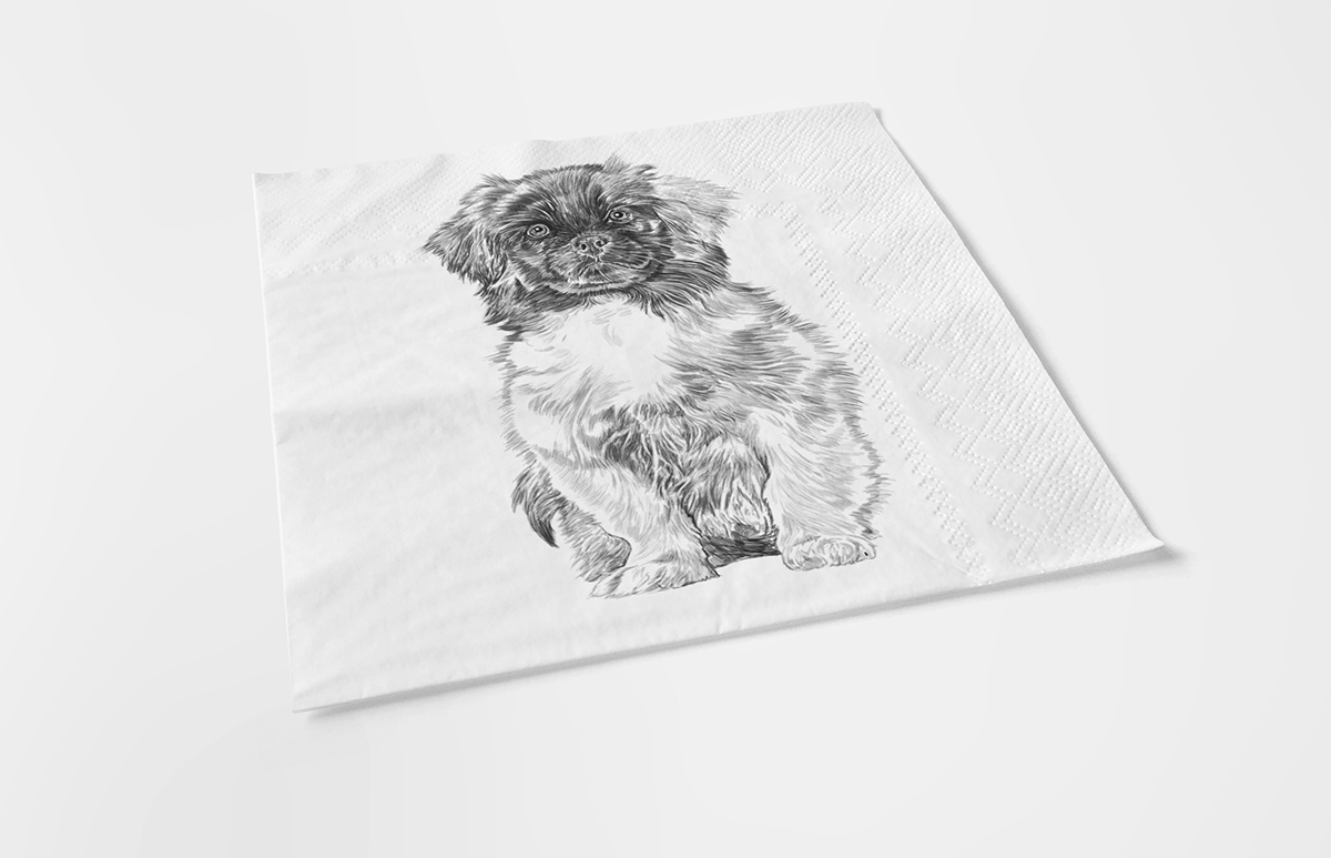 cute puppy puppies dog ILLUSTRATION  napkins dogs