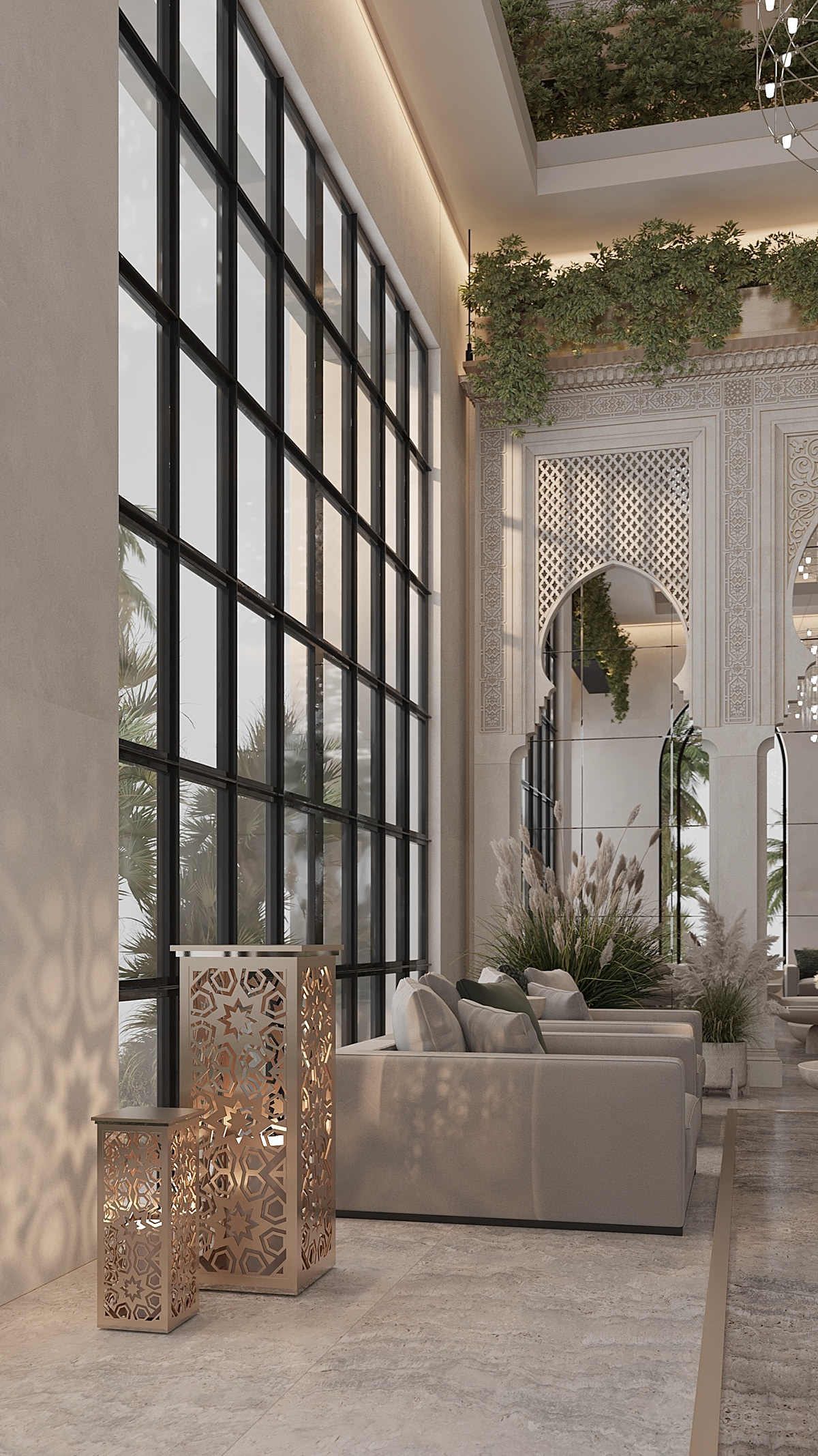 CGI design interior design  mansion Morocco oriental Render Style Villa visualization