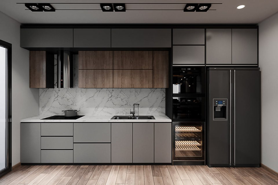 interior design  apartment living room kitchen Render visualization modern architecture design 3ds max