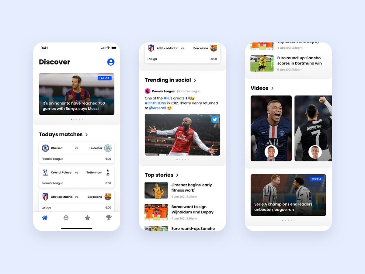 app app design football football design minimal modern soccer UI user interface ux