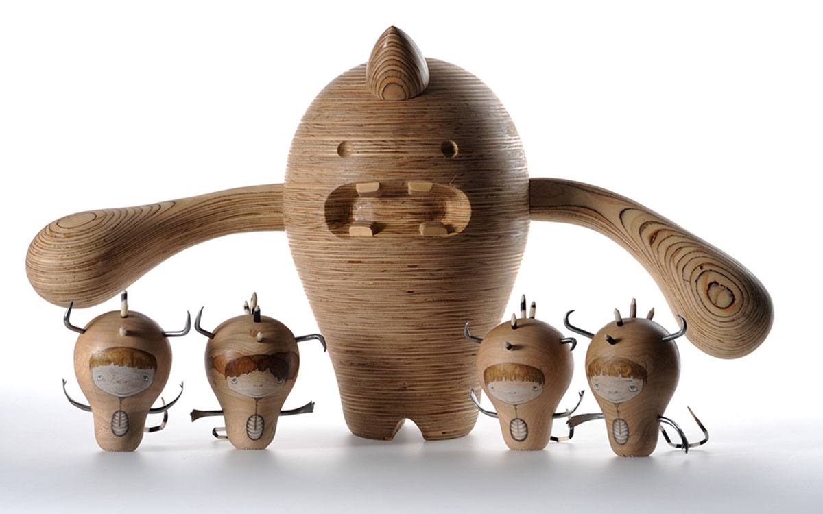 Adobe Portfolio vinyl toy sculpture wood craft toy collectable hand-made