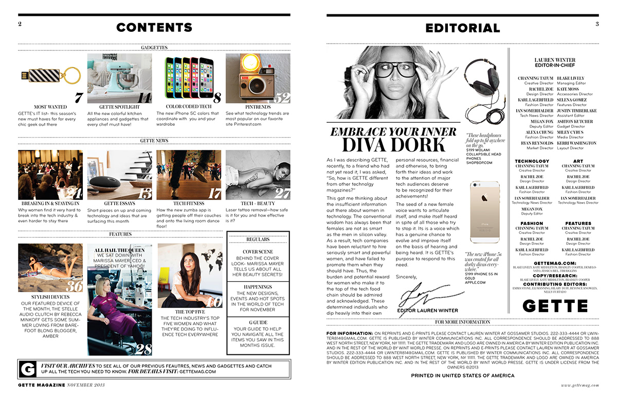 magazine fashion magazine editorial Layout design lauren lauren winter newspaper gette