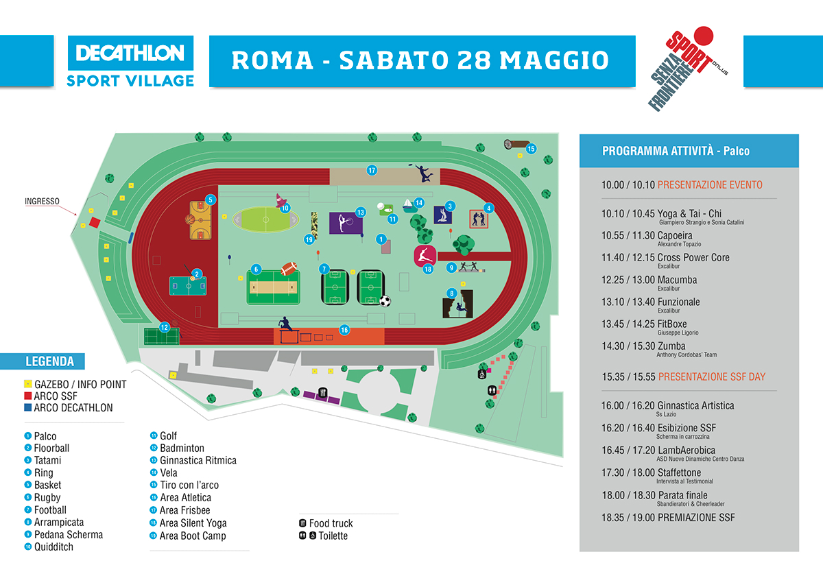 decathlon sport Sport Village Associazioni brand terme di caracalla roma maggio 2016 manifestazione sportiva