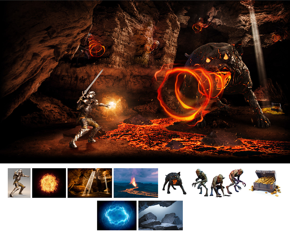 Projector Gaming dragon knight console AWE Web Design  immersive light