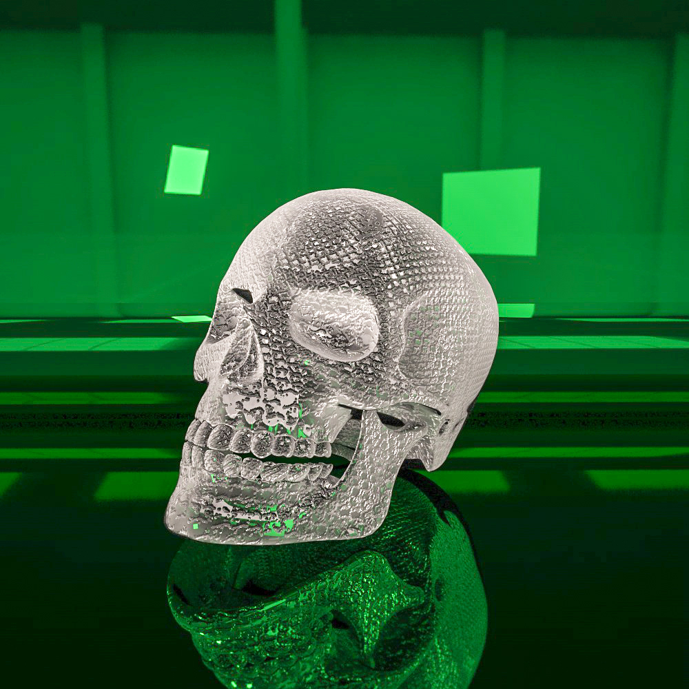 skull colorful cinema4d