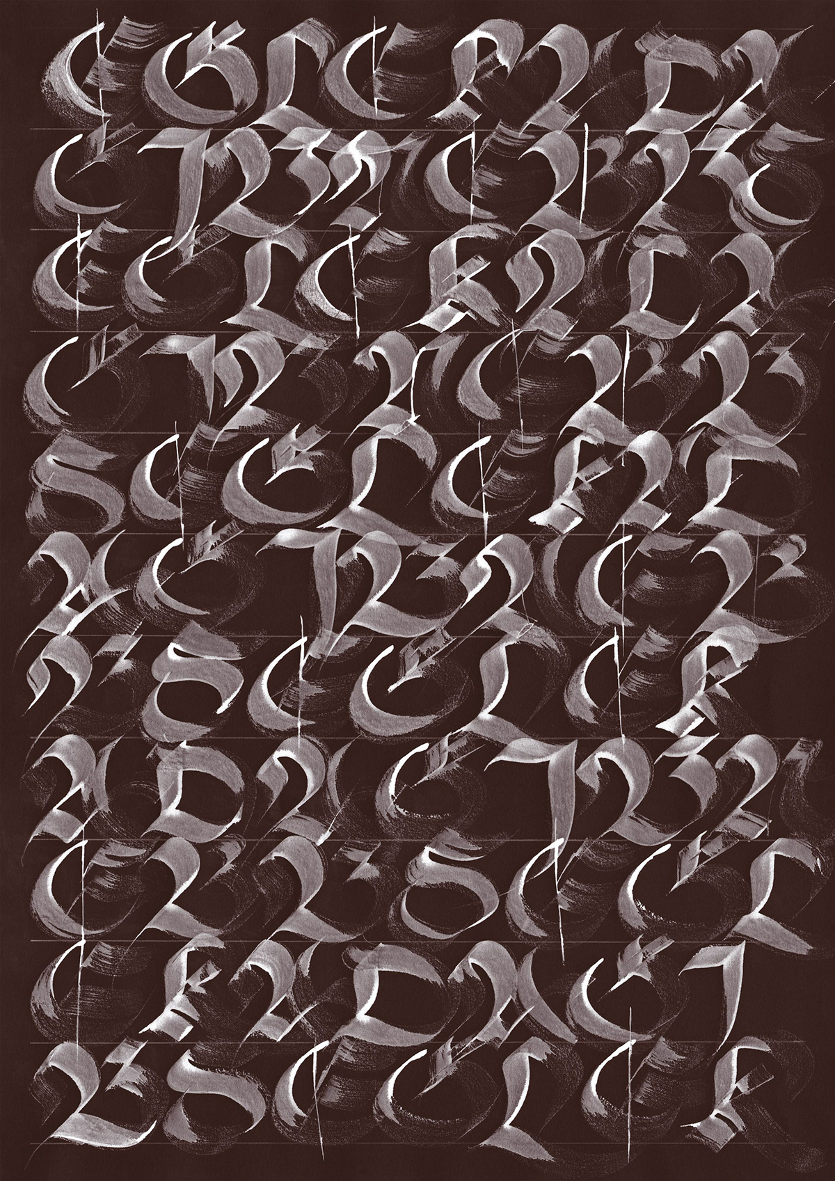 calligraphy interpretation historic font