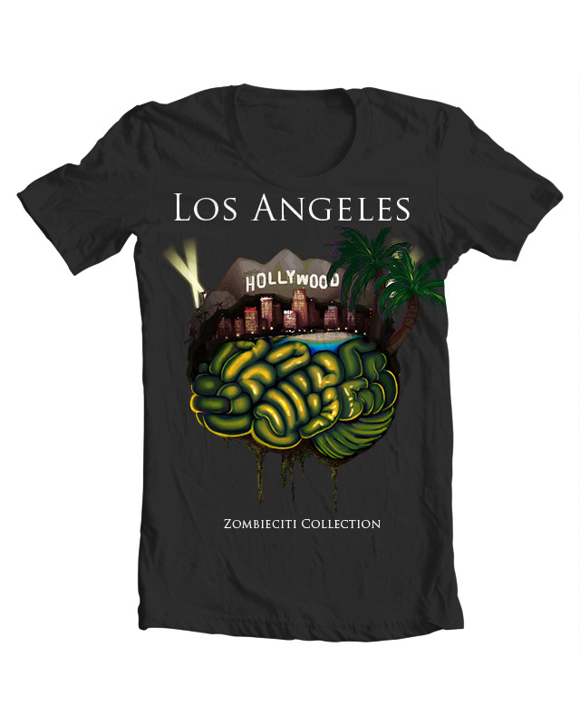 zombie bat zombieciti zombie bat brain infected Cities boston New York Los Angeles t-shirt design tee shirt tshirt illustrating