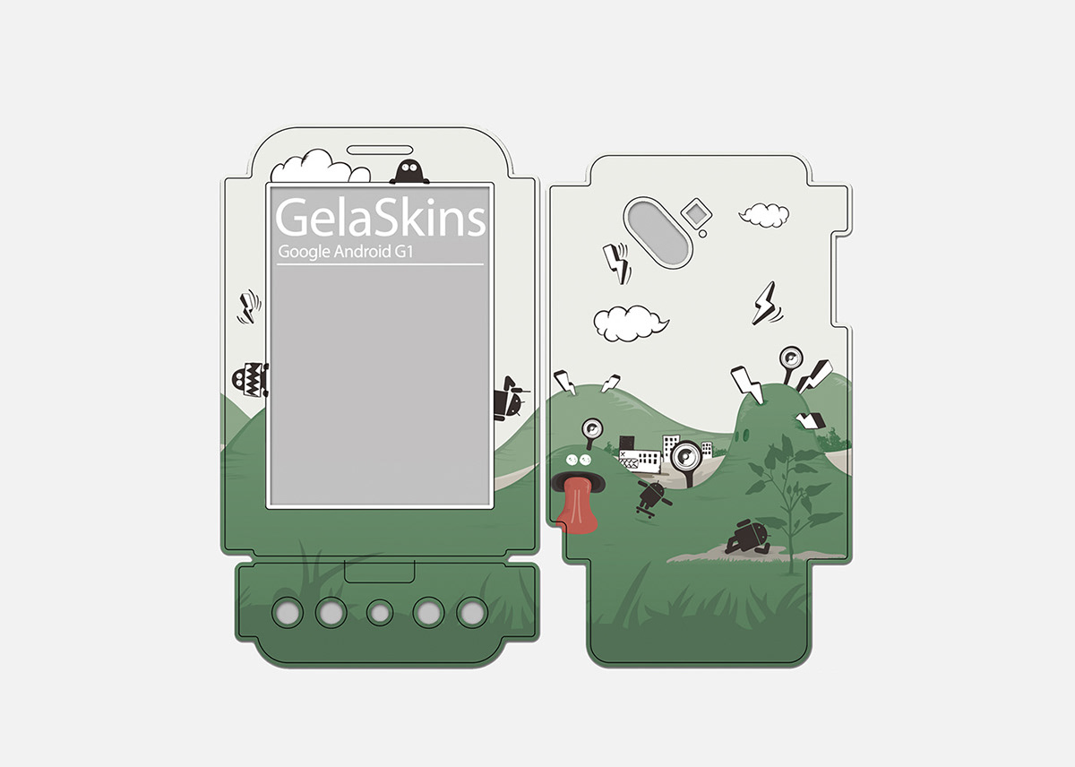 google android g1 GelaSkins iphone Mobile Cover iphone case ILLUSTRATION  Character design  loworks
