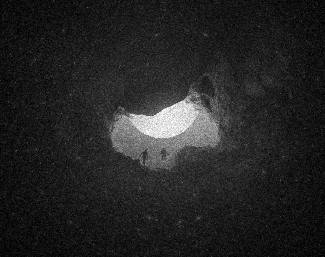hole light dark deep moon