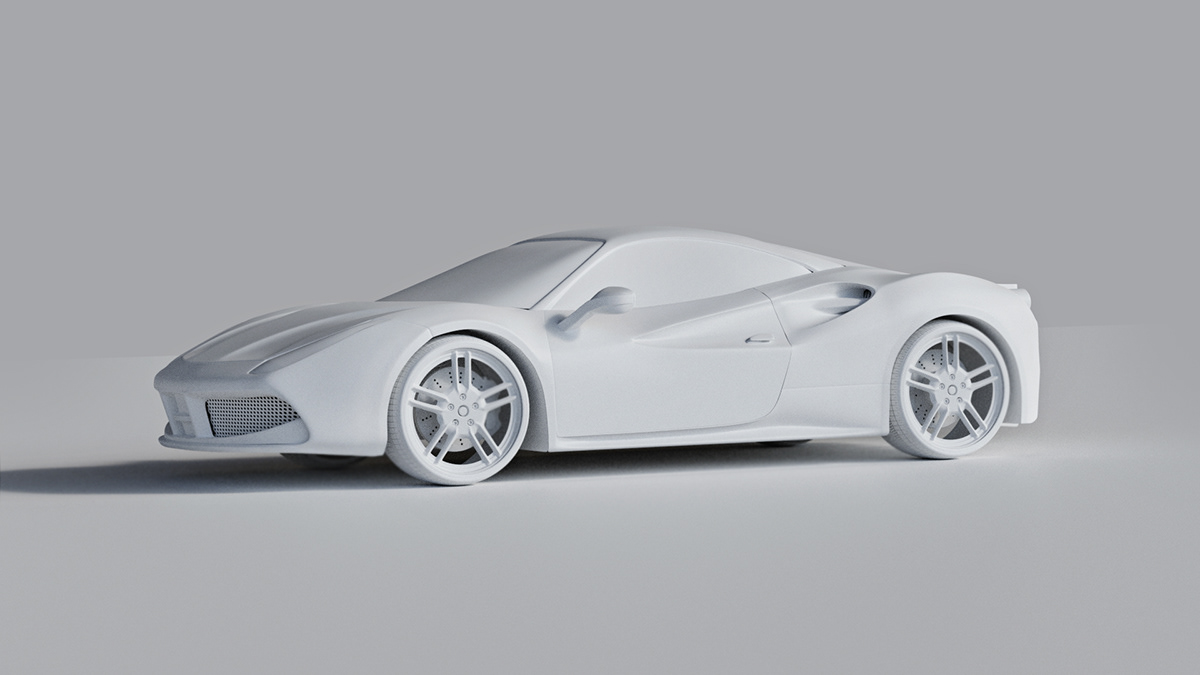 3d car 3D model Auto automotive   blender car design FERRARI HDRI