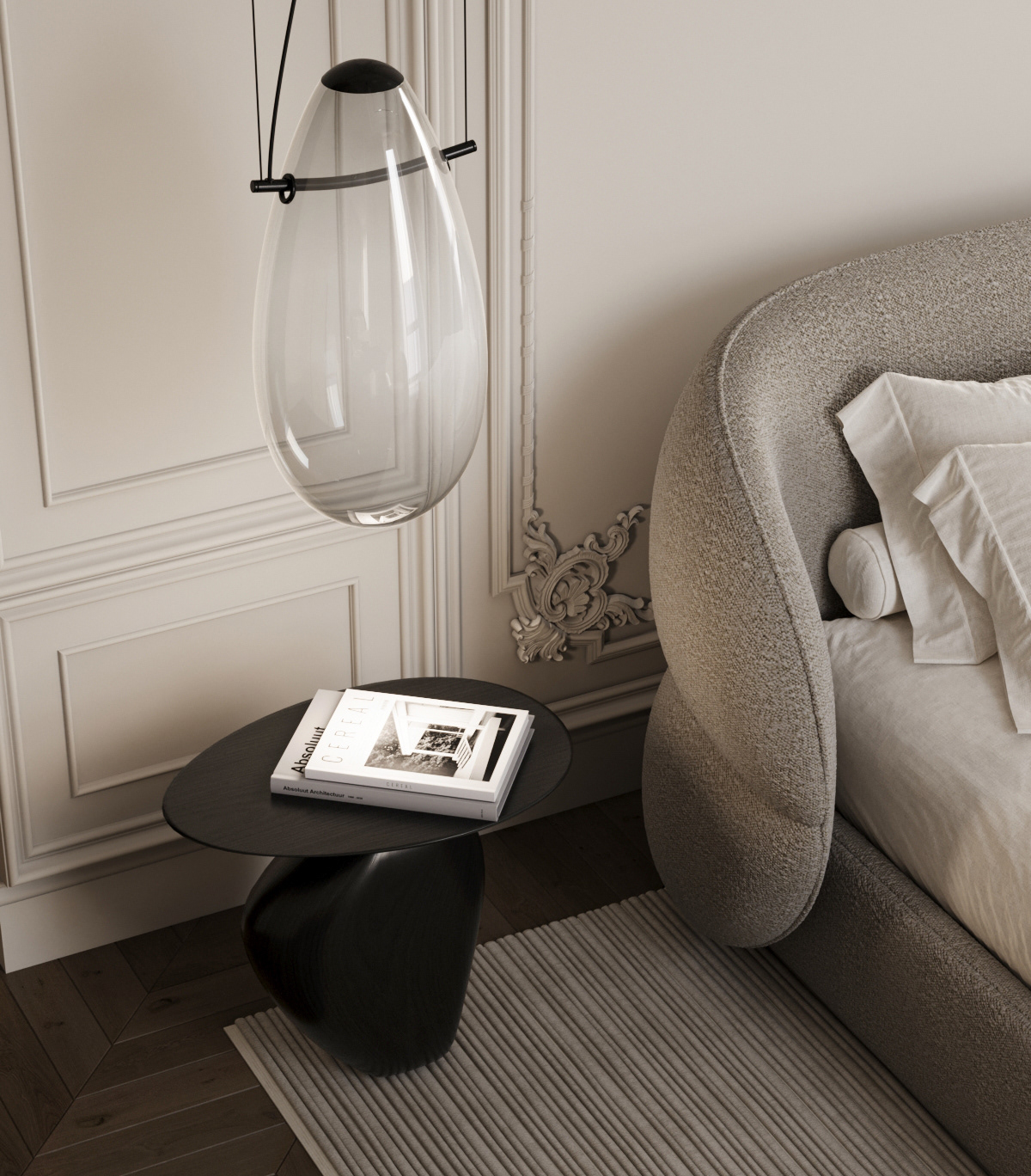 master bedroom bedroom interior design  corona modern 3ds max visualization рендер