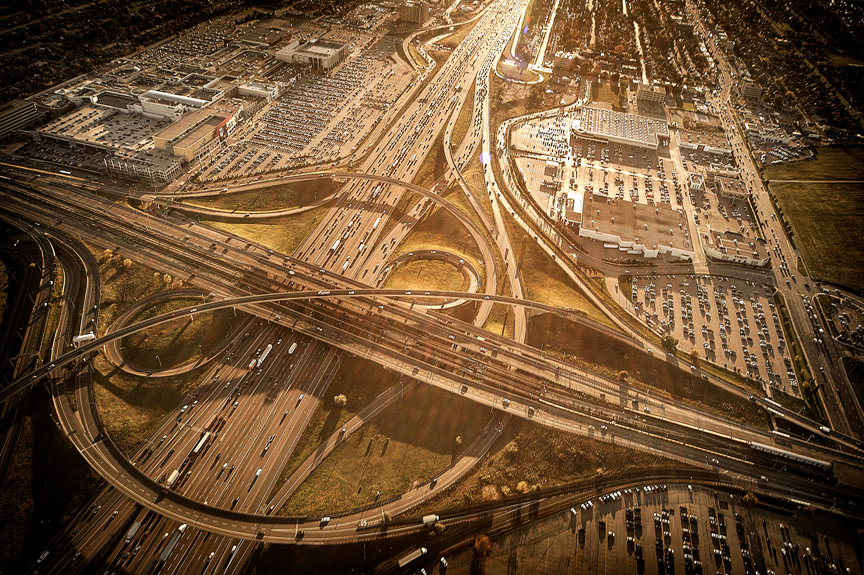 highways Aerial Photography detroit Toronto pheonix Montreal Urban transportation