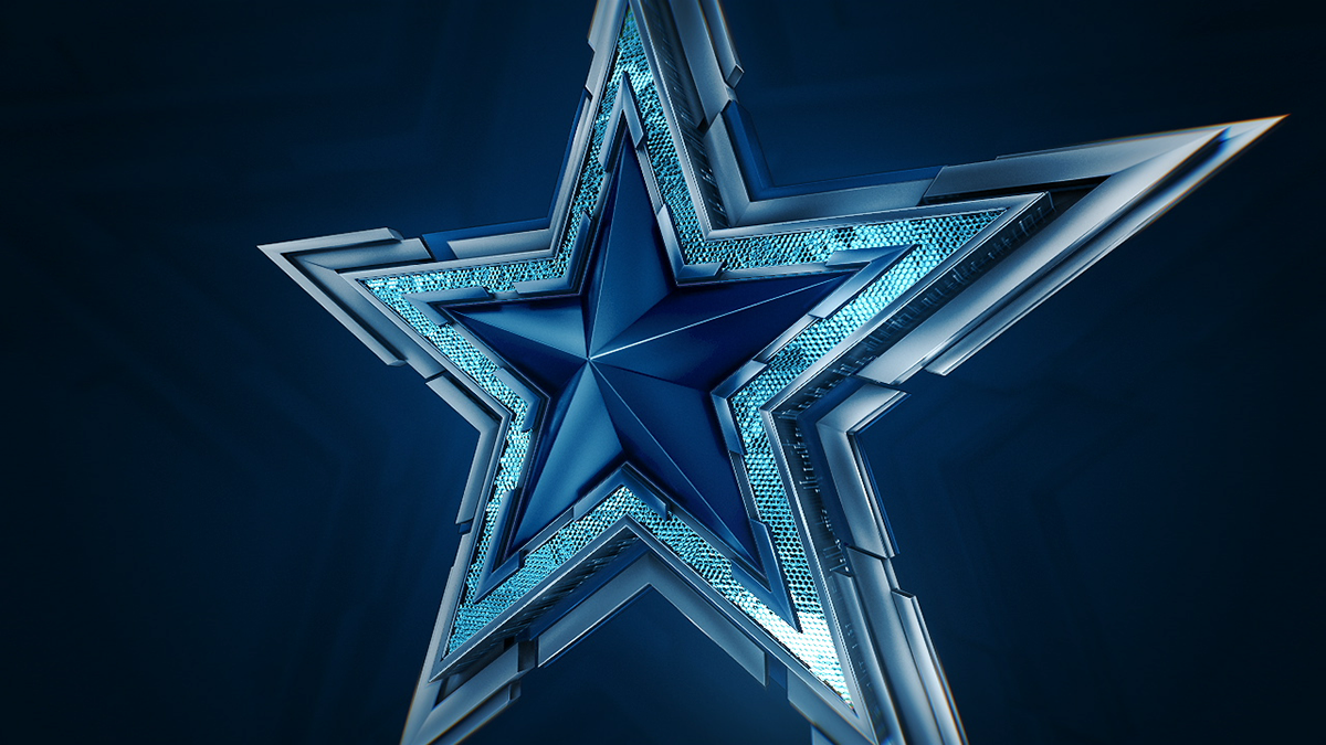 star 3D 3D model blue