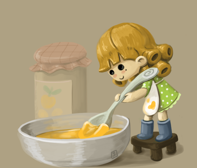  Illustration  little girls  Cocina  cooking  characters   cards  magic little girls cocina cooking characters cards