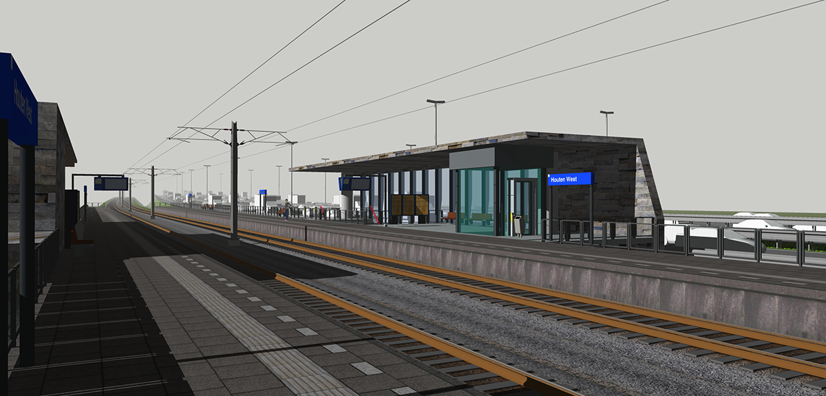 Railways 3D SketchUP infrastructure stration trainstation utrecht breda Gorinchem Oosterhout