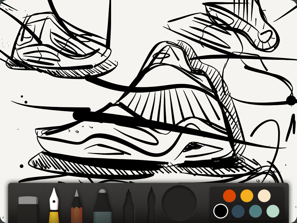 sketch iPad product concept sketchbook wacom bamboo sketchbook pro Procreate car automotive   athletic sneaker watch footwear