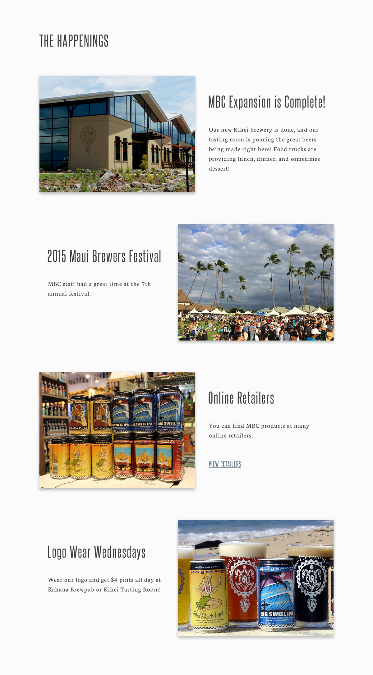 maui brewing co redesign Website Mockup