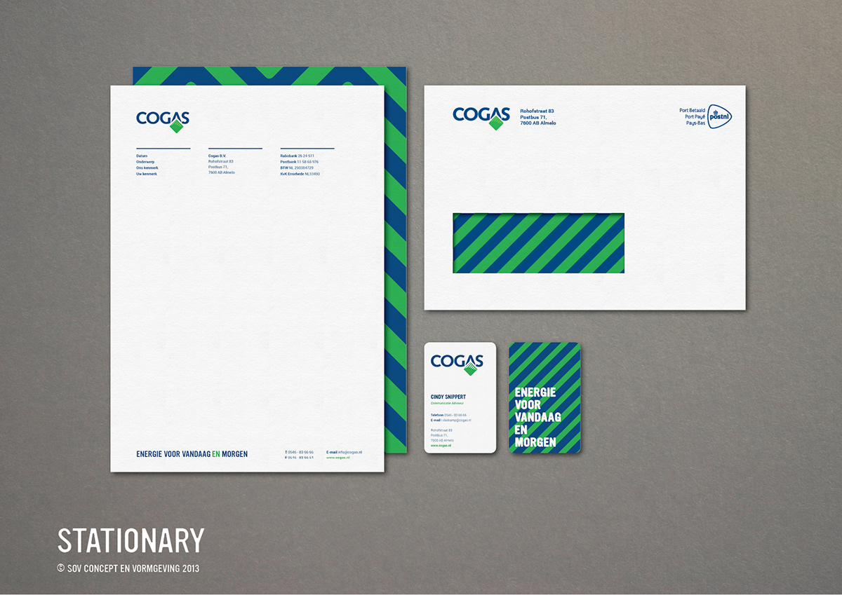 COGAS Sustainable energy green Gas Website campaign identity signing posters target groups