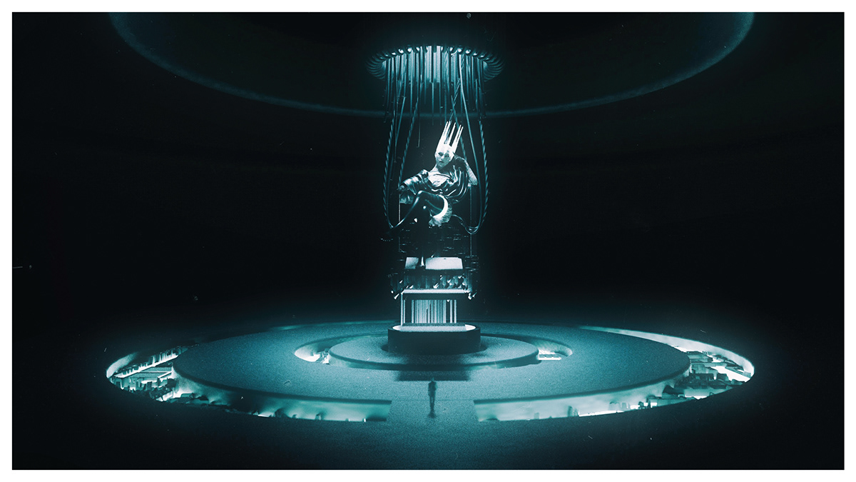 3D cinema 4d Cyberpunk dark art Digital Art  prorender science fiction throne room