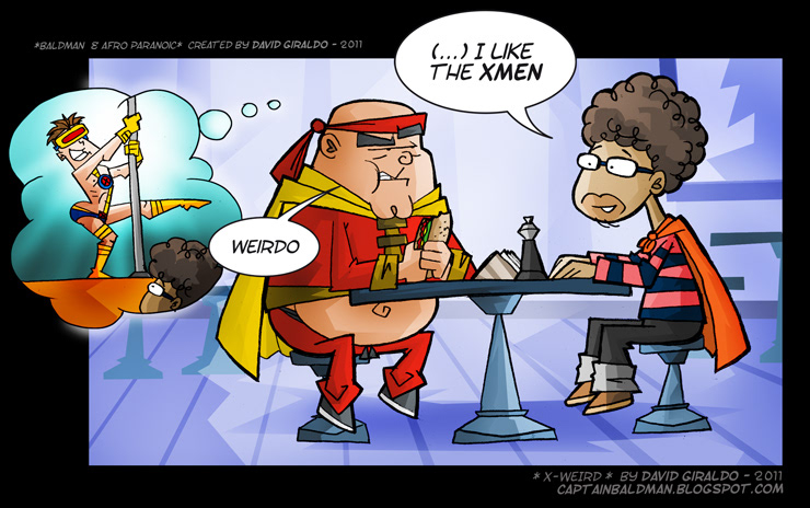 cartoon Webcomic comic baldman Captain Baldman ilustracion