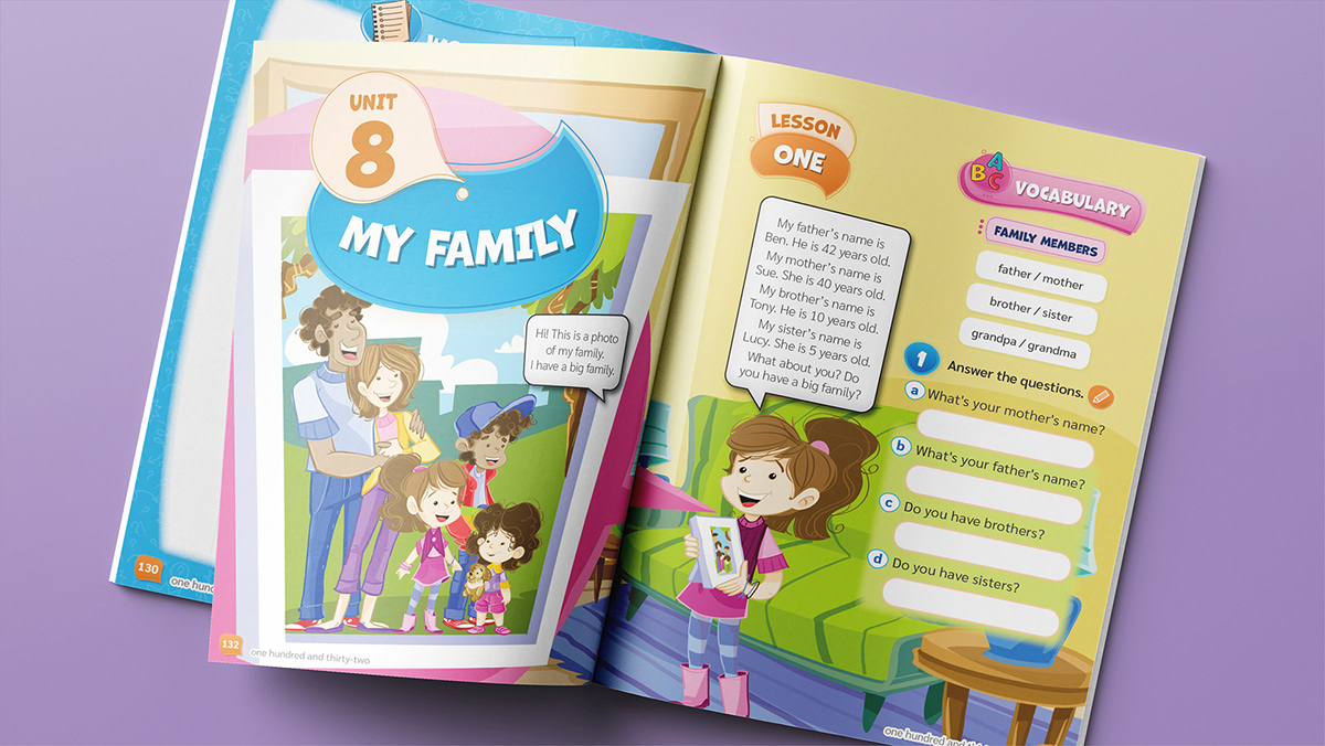 editorial educação Ensino Fundamental ilustração infantil livro didático coleção de livros design gráfico Ensino de Inglês Livro etapa