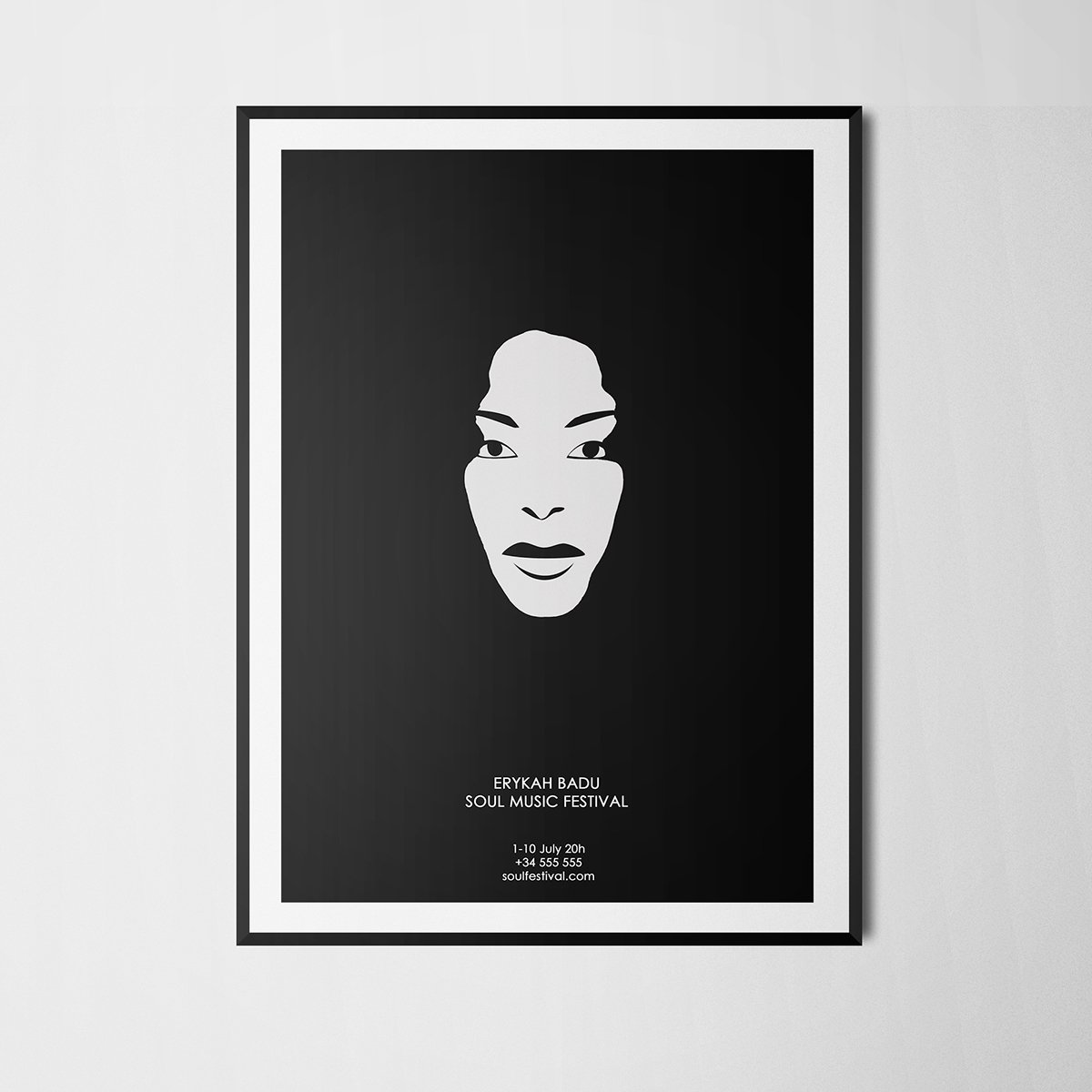poster Music Festival Soul Music Selah Sue Erykah Bady Alicia keys plakat logo stencil graphic design 
