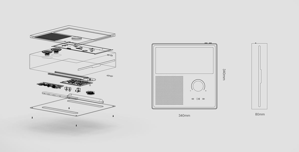 Audio concept design industrial design  music product design  Retro speaker turntable vinyl