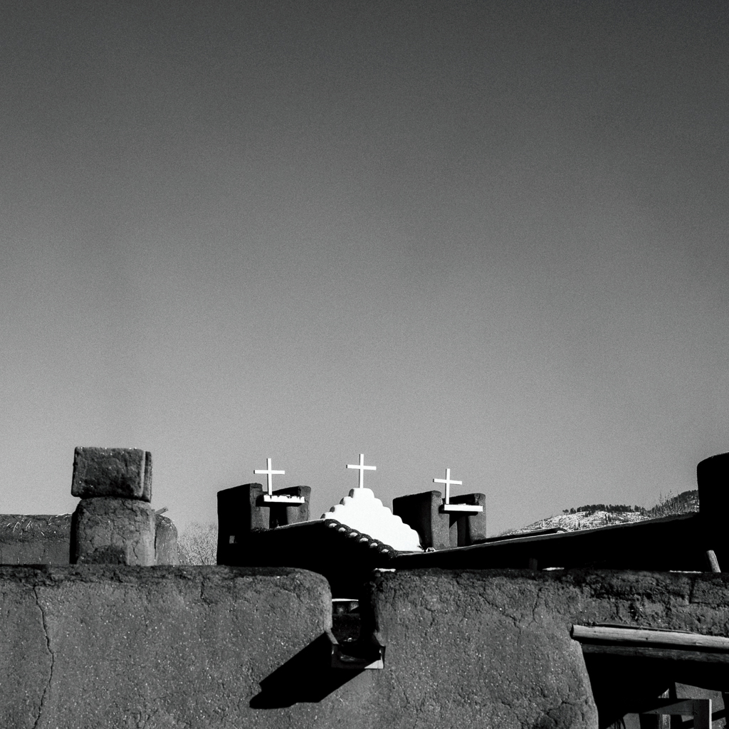 Taos Pueblo new mexico Red Willow historic native american pueblo indians building sacred black and white