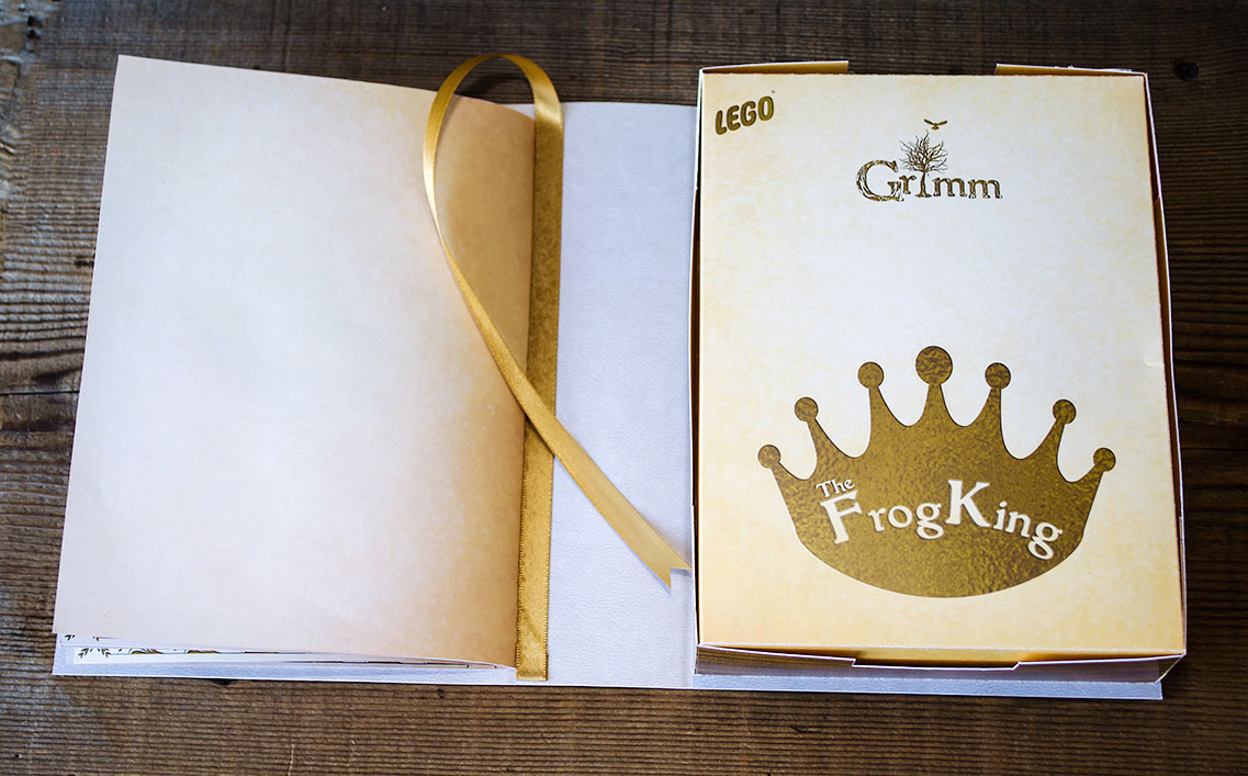 grimm LEGO frog king Princess leather gold gilt logo brand rebranding ADDY Student ADDY gold student addy gold addy