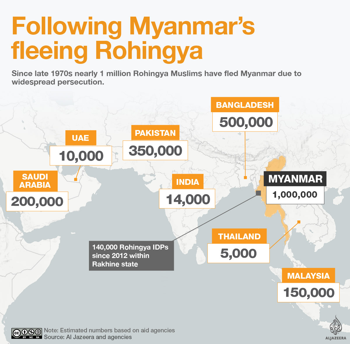 infographic map rohingya