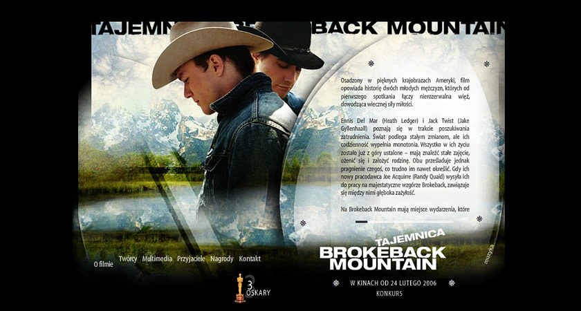 Brokeback Brokeback mountain movie vilsone vilsone creative agency tarnow agency poland mountain the movie Flash