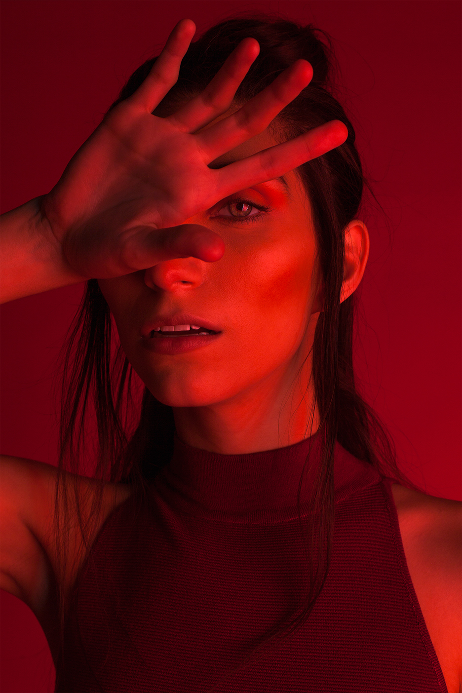 fashion editorial model Daniela Gommar antonio valenzuela rosy leal nation nation visuals  mexican fashion red red skin  fashion photography big eyes Juma Herrera
