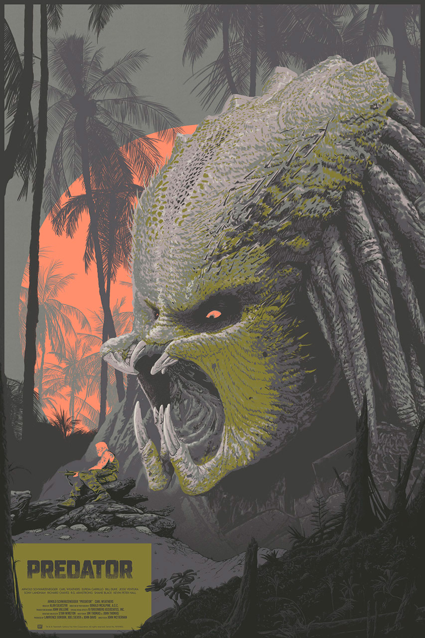 creature Film   forest jungle monster poster predator soldier Sun Weapon