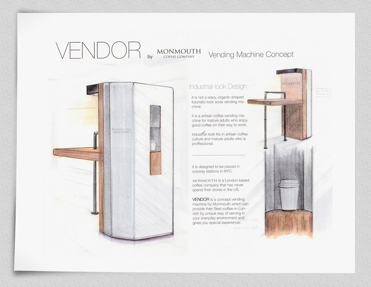 sketch industrial design  product design  shaver luggage furniture vending machine Coffee