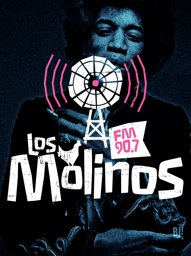 Radio Los Molinos FM90.7 molinos mill gif logo chicken