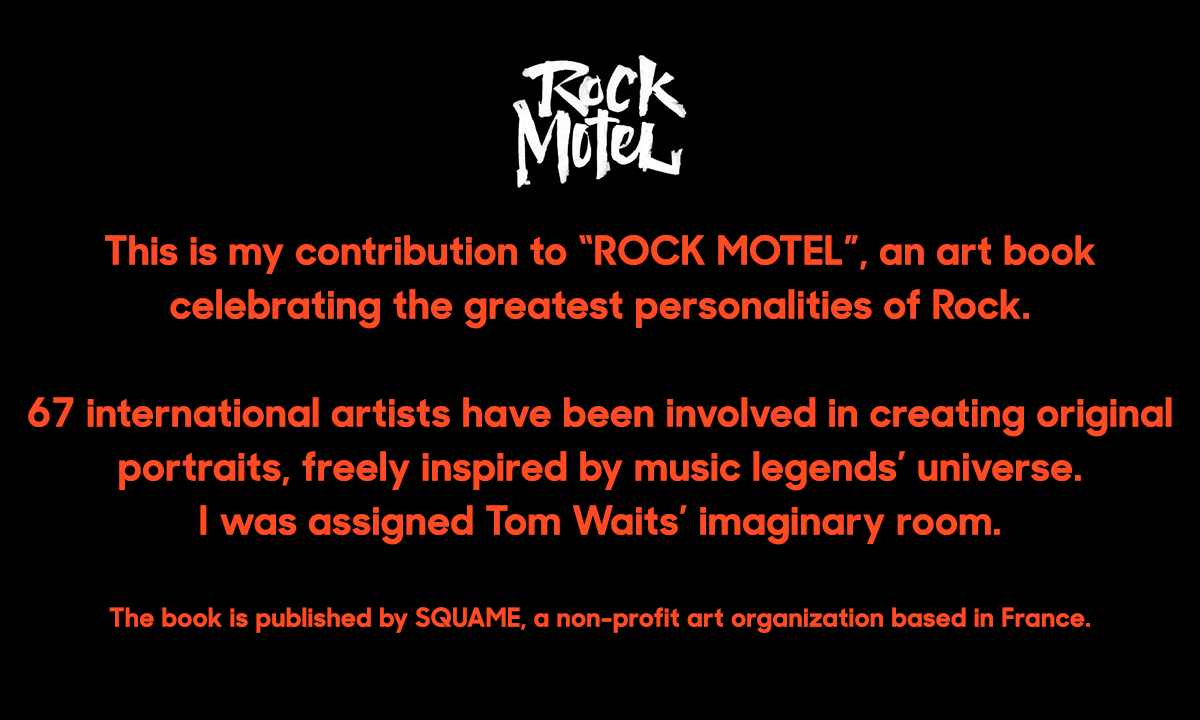 rock motel room tom waits book songwriter legend devil monkey tribute