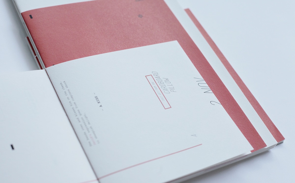 publication invisible personal red book Script Booklet singapore coptic interesting minimal simple nice contemporary Theme