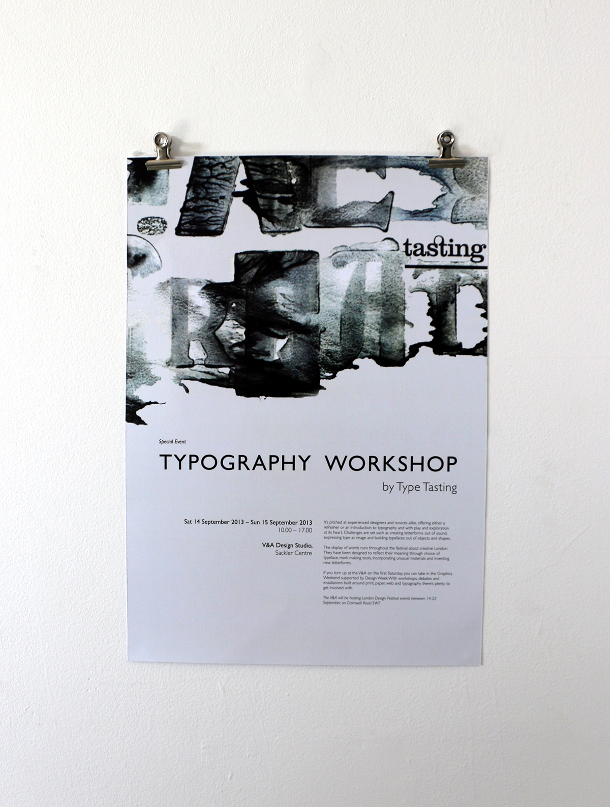 poster type design Exhibition  hierachy print