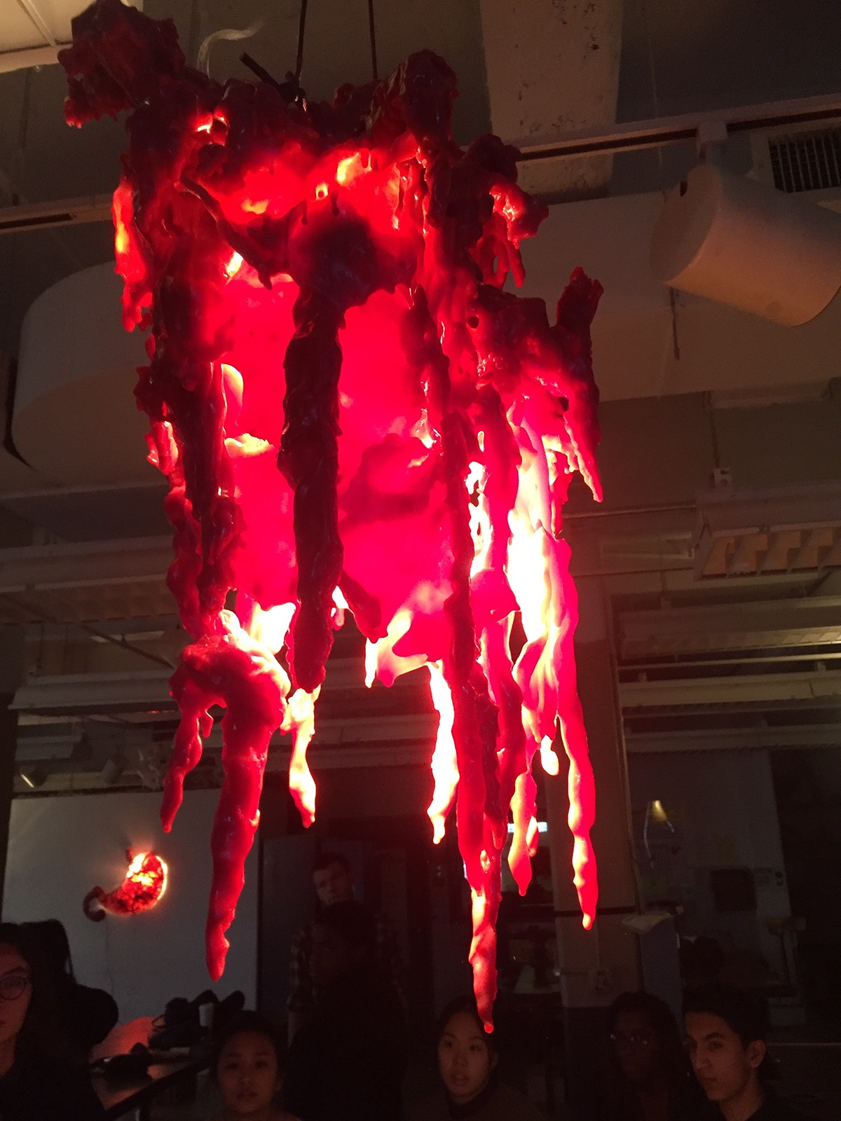 wax Lamp sculpture red melting