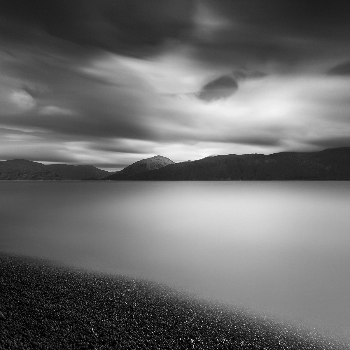 black and white fine art Photography  long exposure mood seascapes