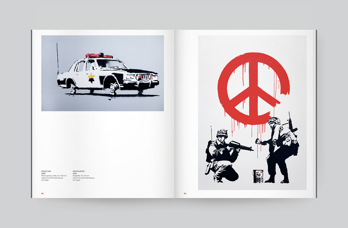 catalogo Catalogue mostra banksy poster editorial design  graphic design  books libri Exhibition 